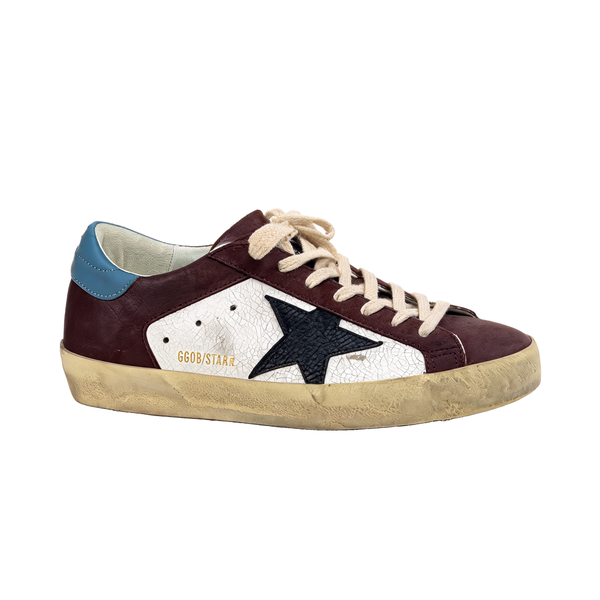 Burgundy Suede Super-Star Sneakers