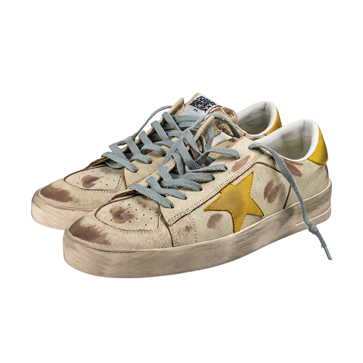 Cream Leather Stardan Sneakers