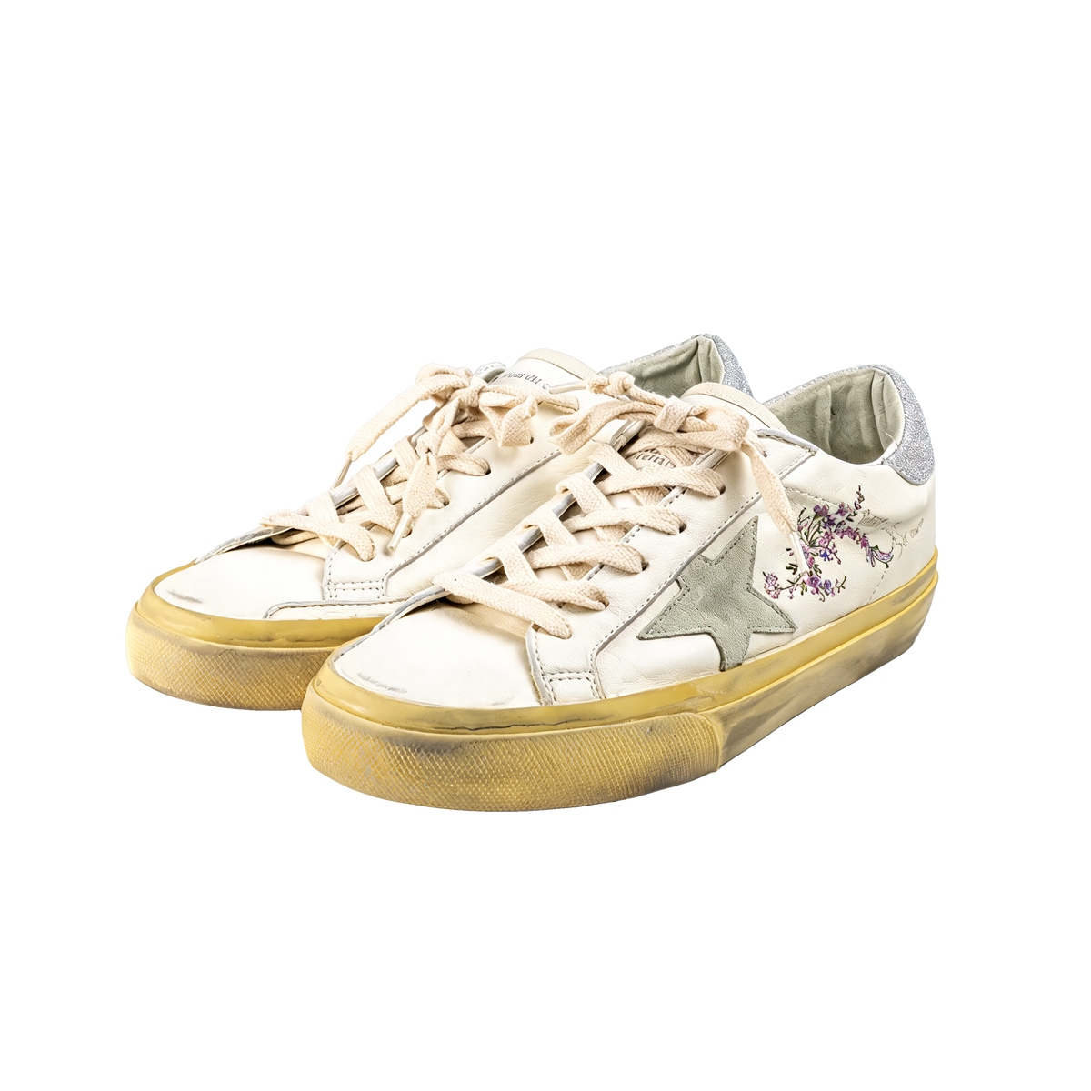 Super Star Floral Embroidery Sneakers