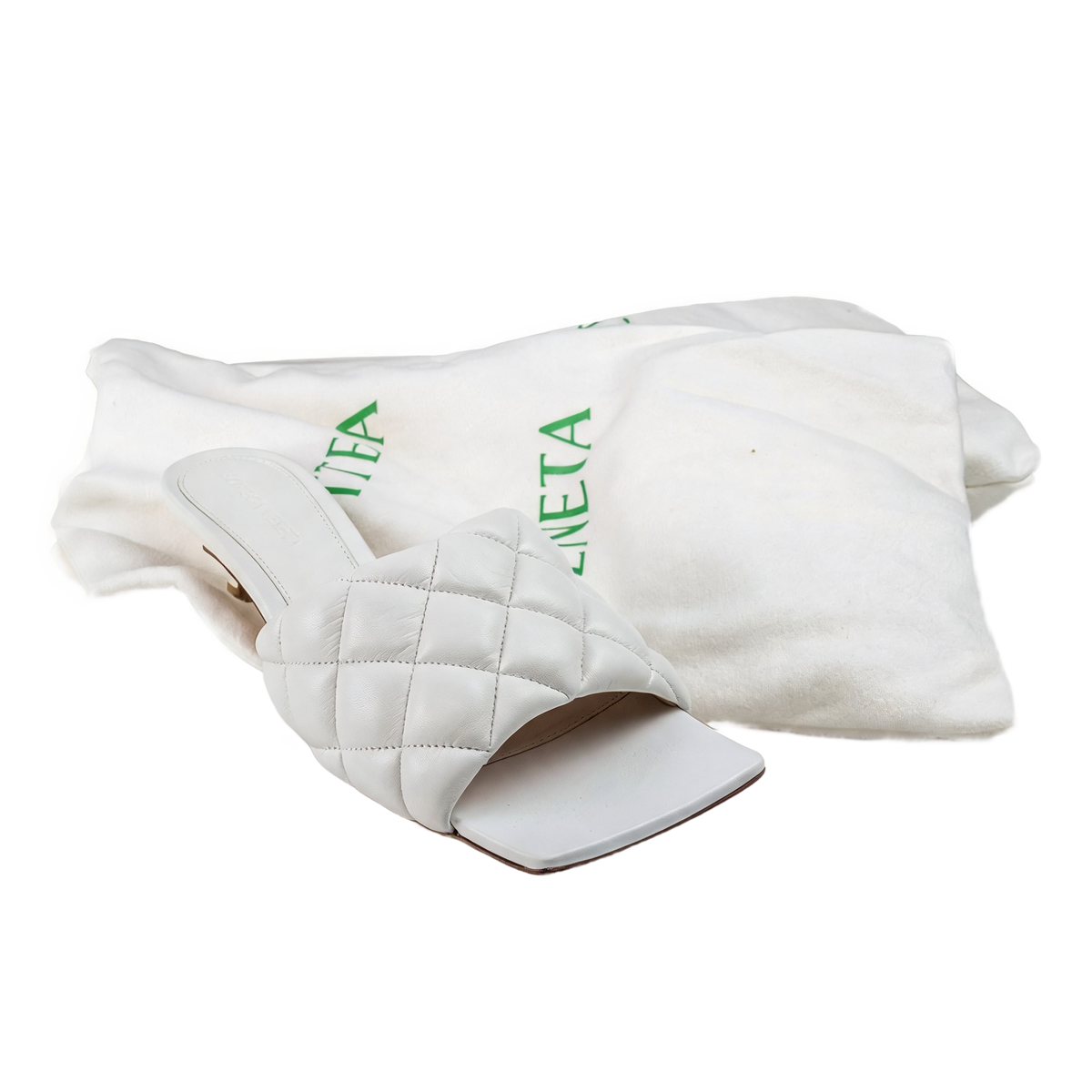 Bottega Veneta White Quilted Mule 1