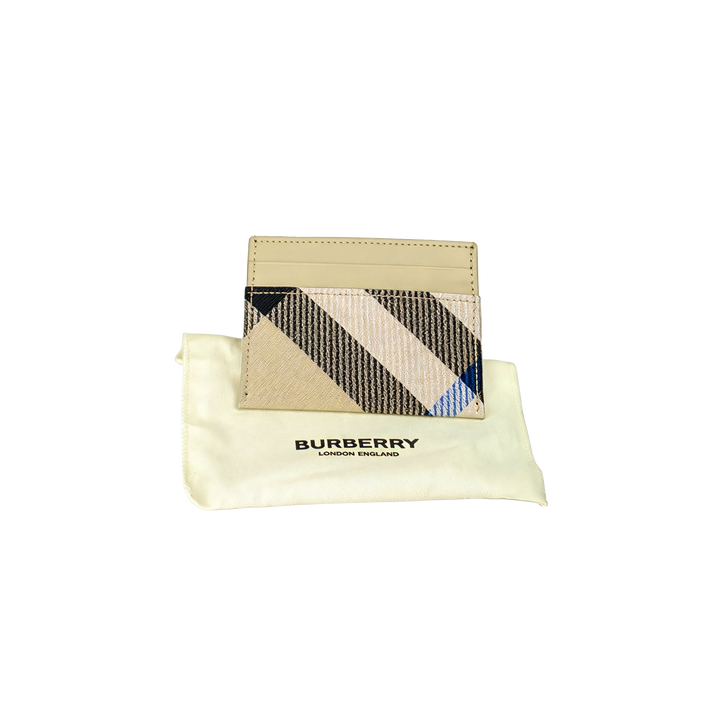 Check Card Holder (Beige)