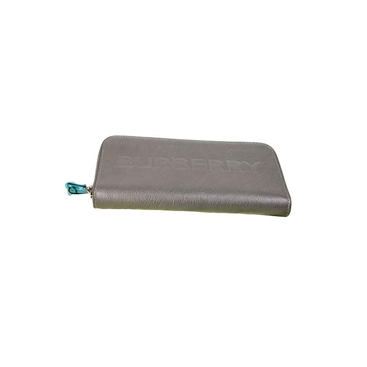Logo Embossed Zip Around Wallet