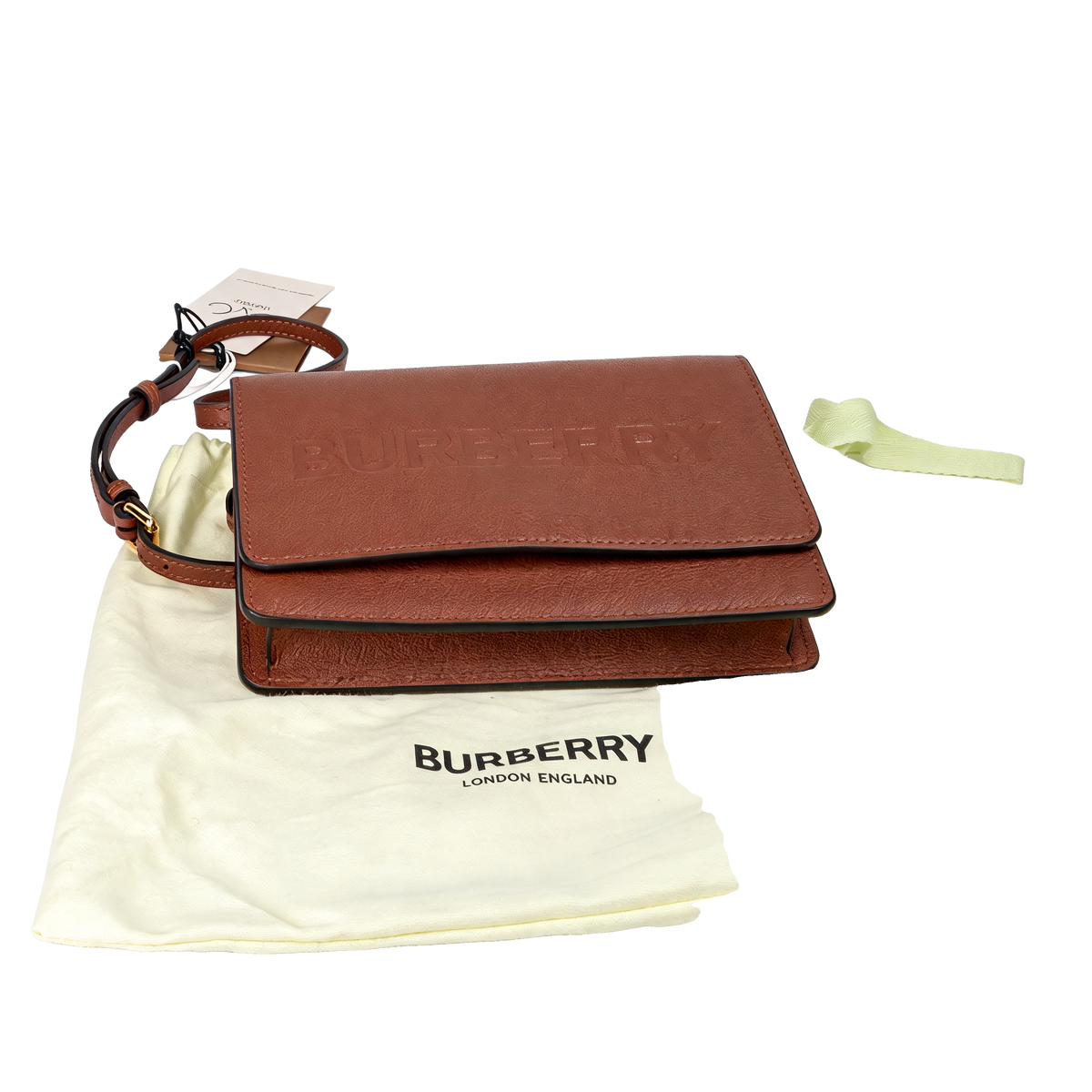 Logo Embossed Leather Crossbody Bag