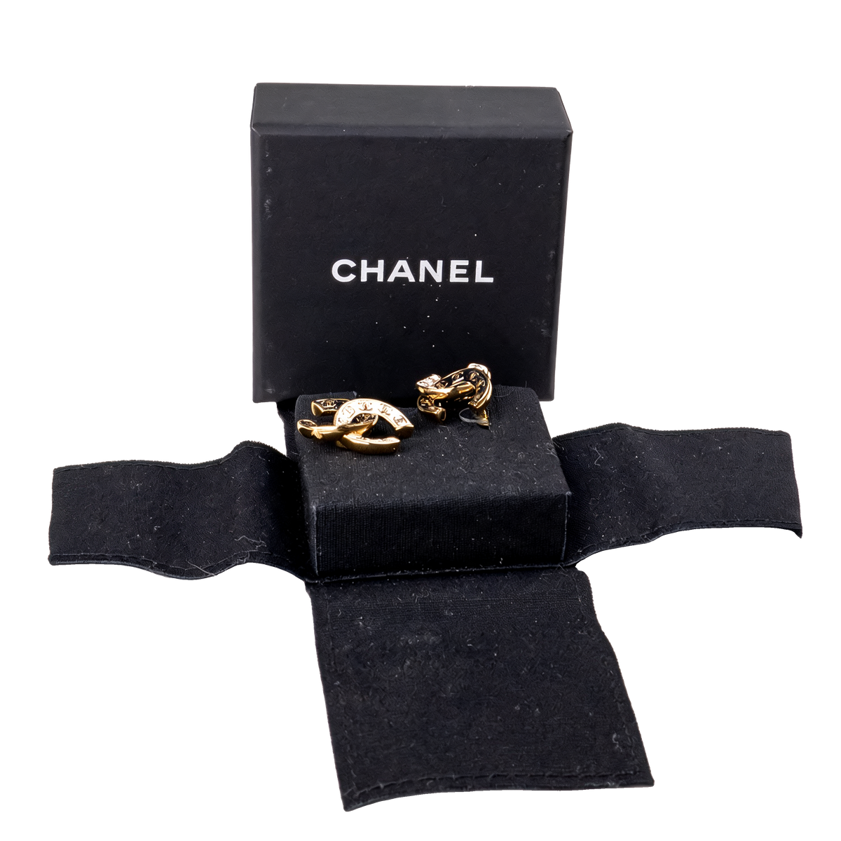 Boucles d’oreilles logo CC en cristaux