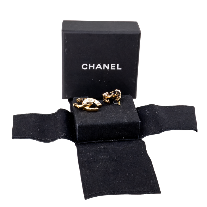 CC Crystal Logo Earrings