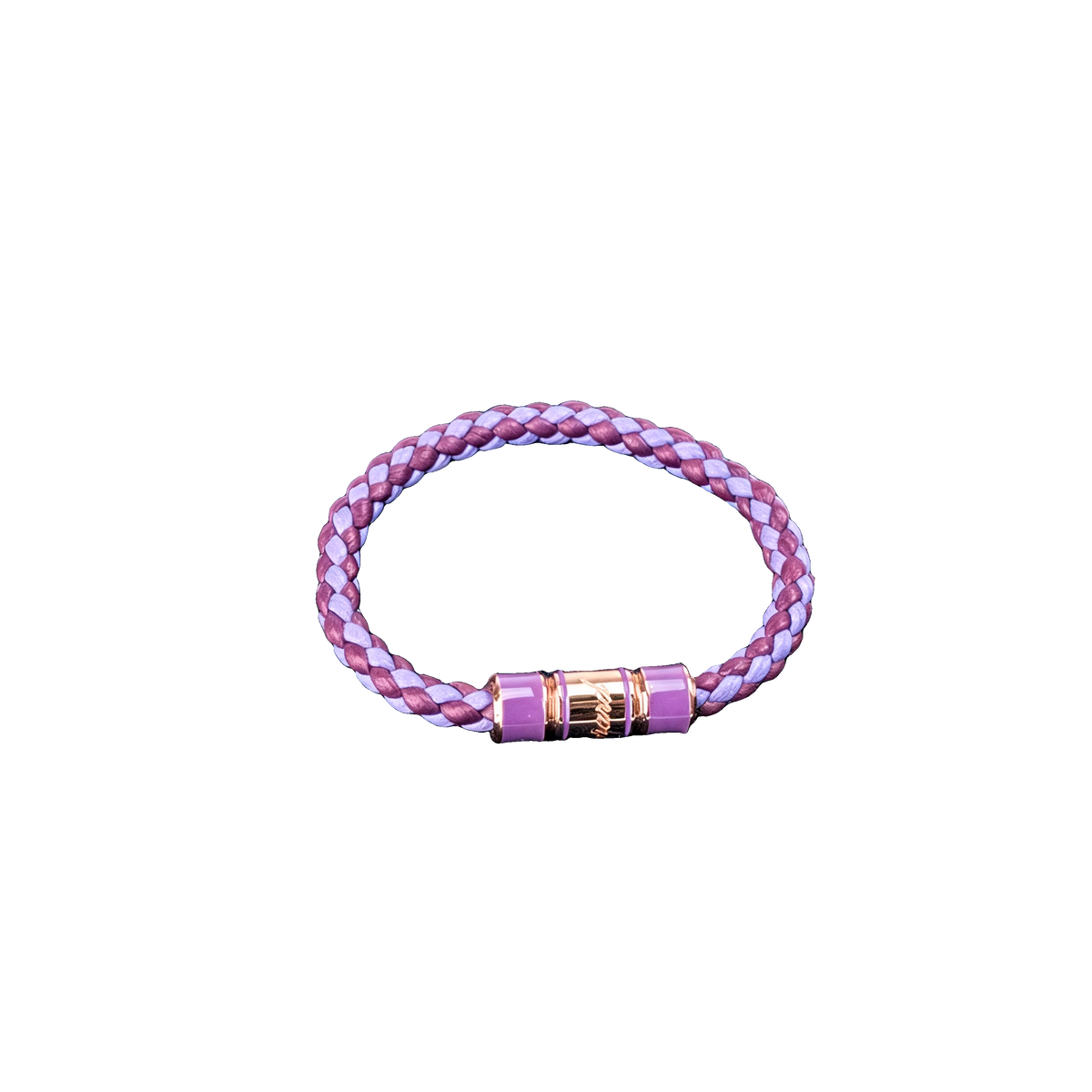 Ice Cube Two-Tone Braided Leather Bracelet