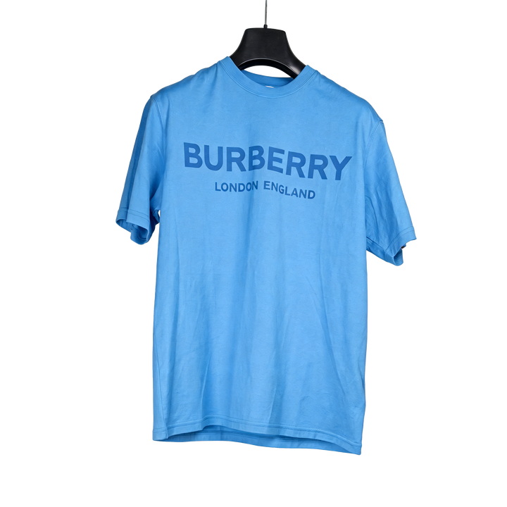 Logo Print Cotton T-Shirt (Blue)