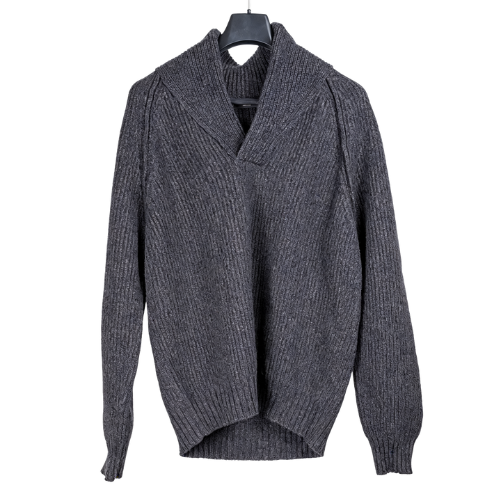 Shawl Collar Knit Sweater