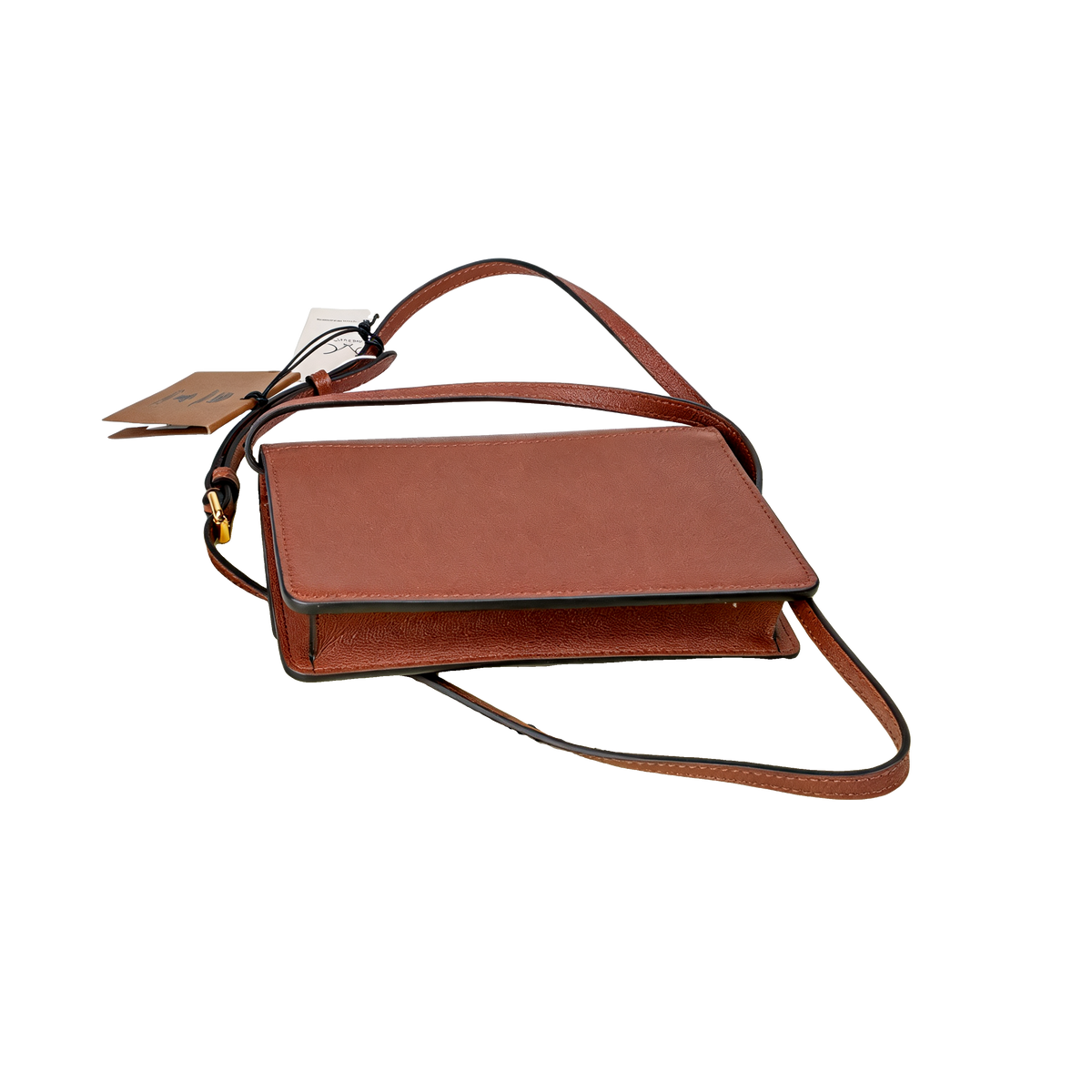 Logo Embossed Leather Crossbody Bag