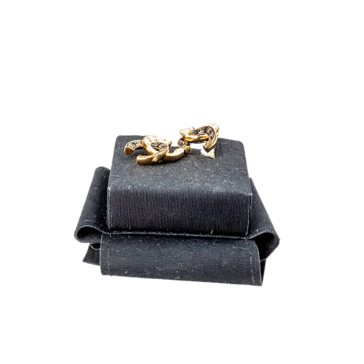 Boucles d’oreilles logo CC en cristaux