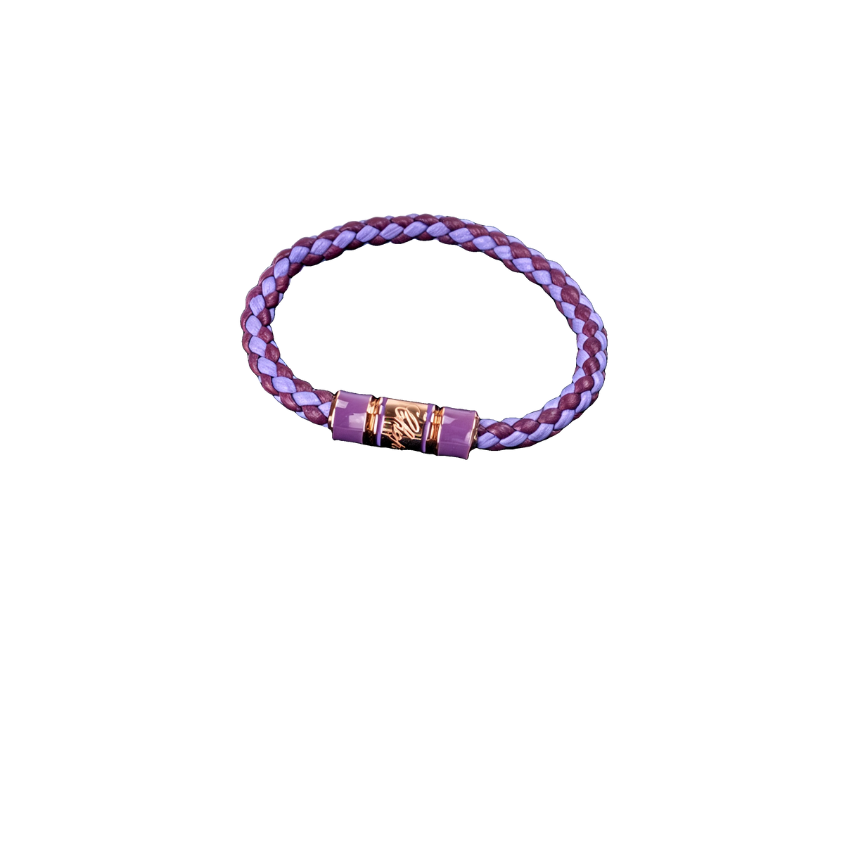 Ice Cube Two-Tone Braided Leather Bracelet