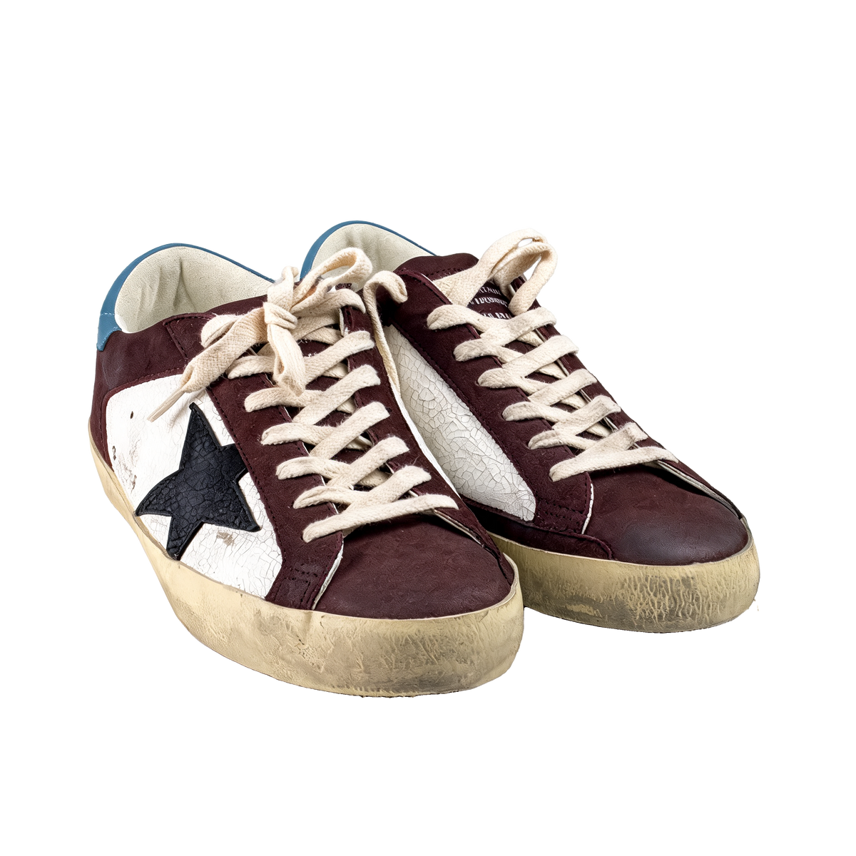 Burgundy Suede Super-Star Sneakers