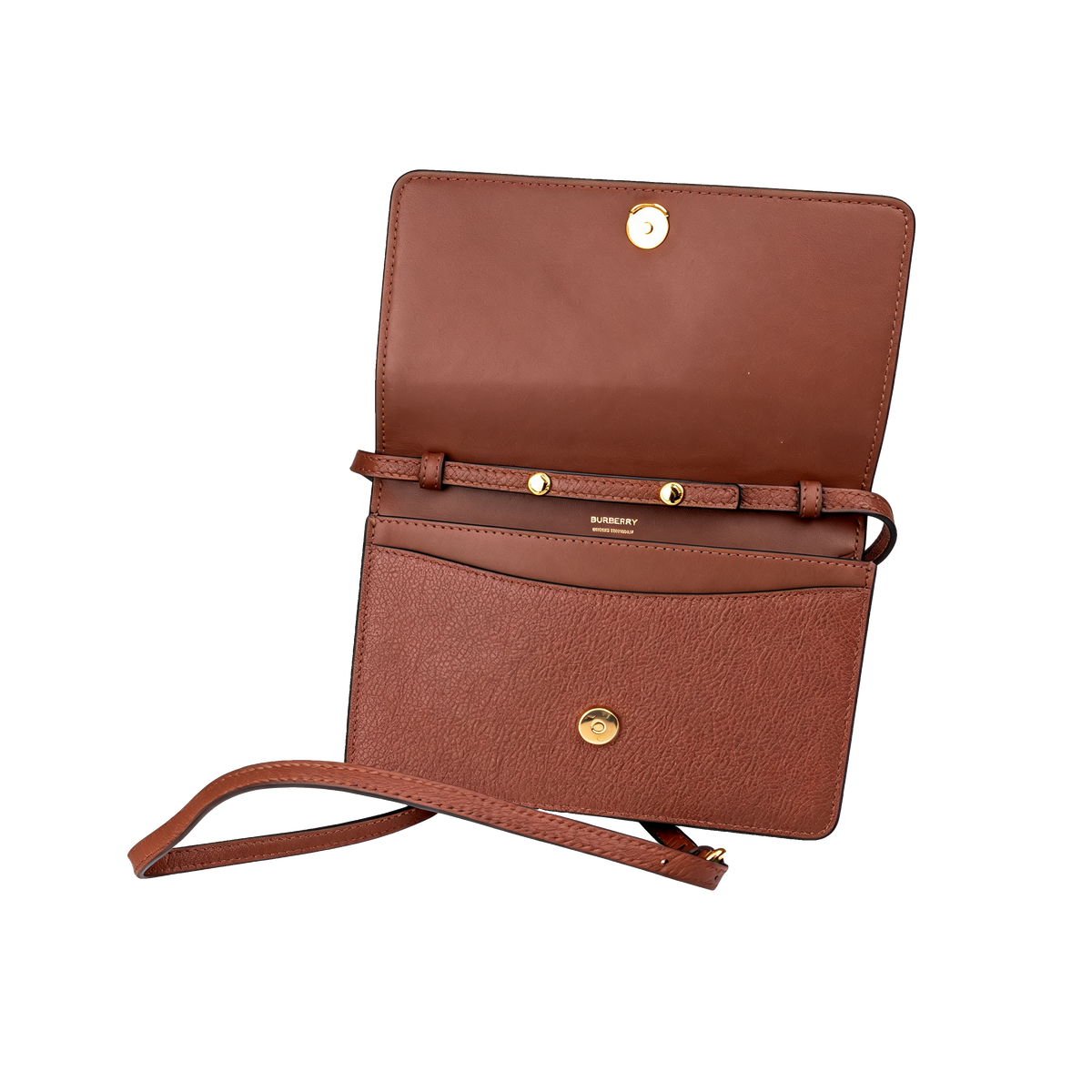 Logo Embossed Leather Crossbody Bag