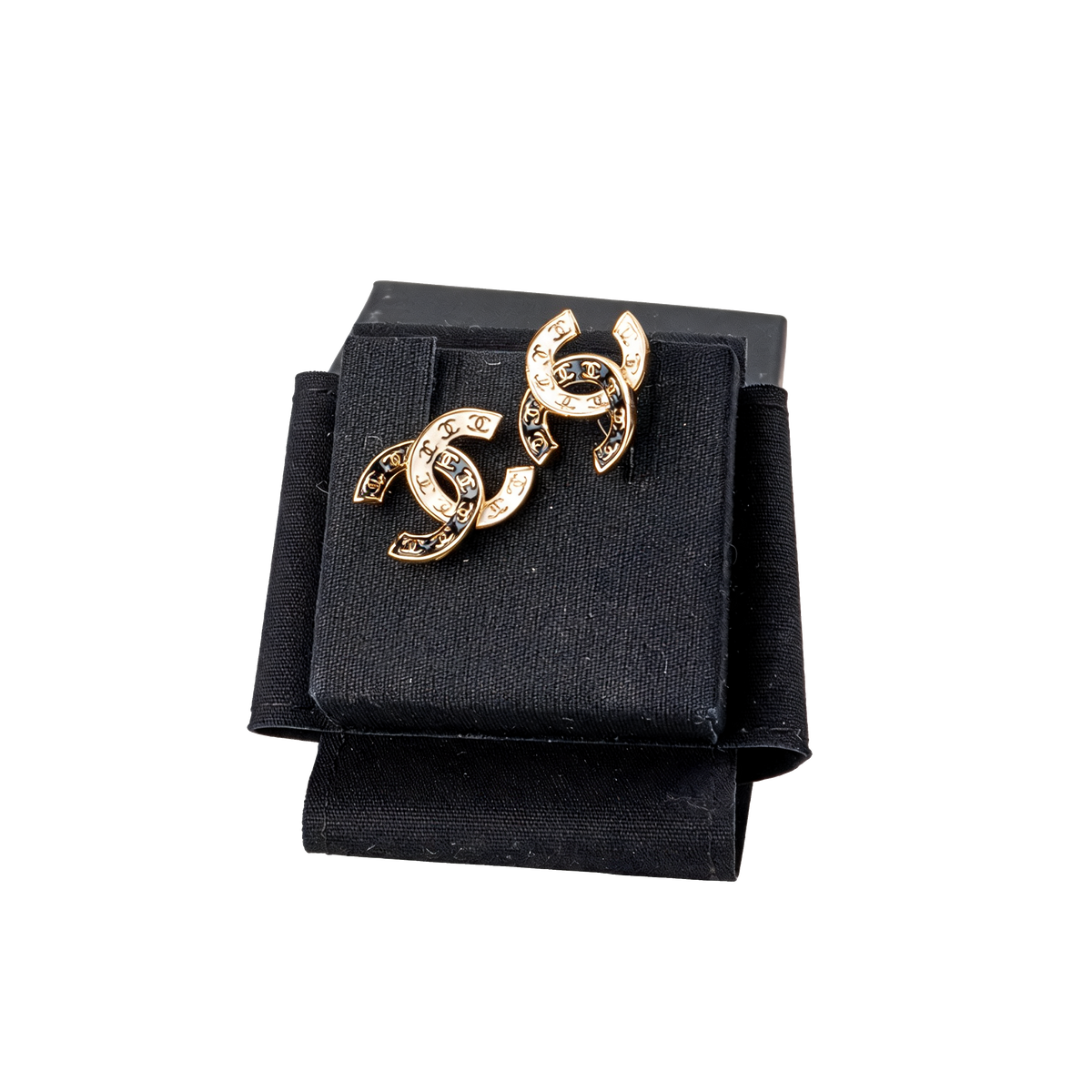 Boucles d’oreilles logo CC en cristaux