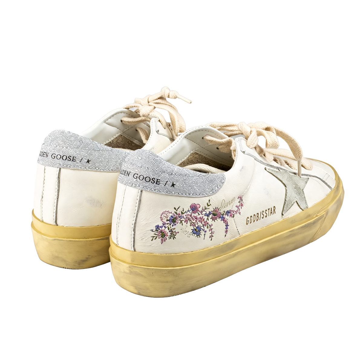 Super-Star Floral Embroidery Sneakers