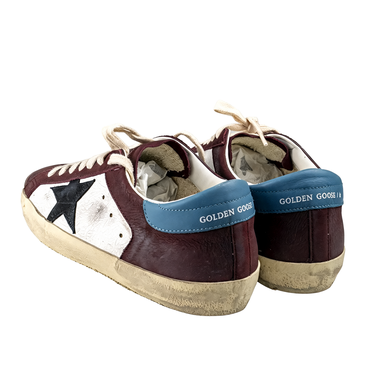 Super-Star Sneakers in Burgundy Suede