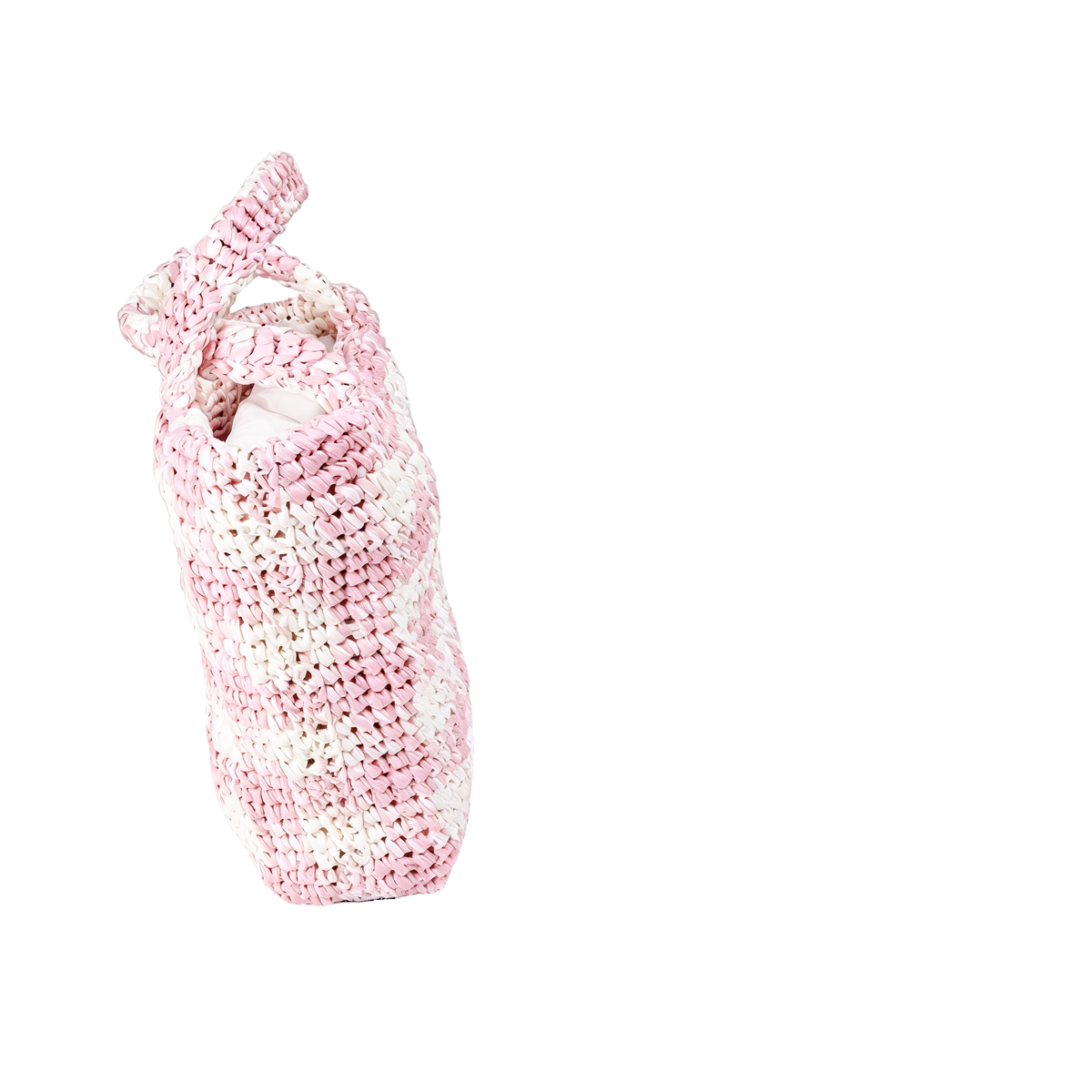 Crochet Raffia Tote (Pink)