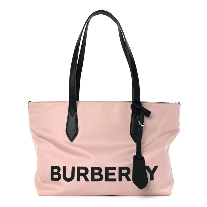 Logo Print Nylon Tote Bag
