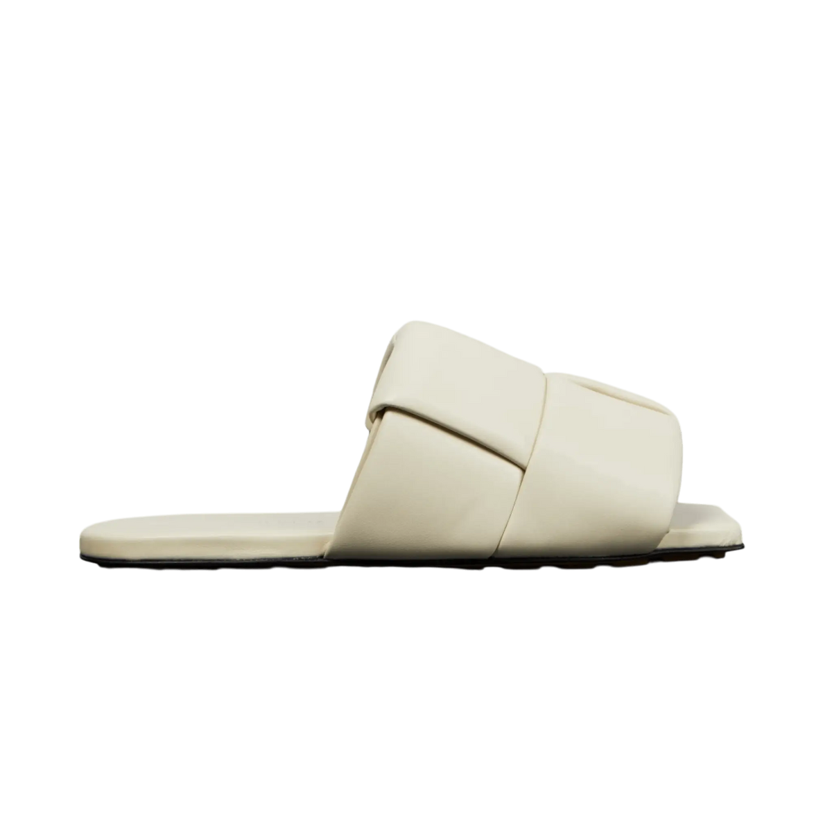 Padded Leather Flat Sandals