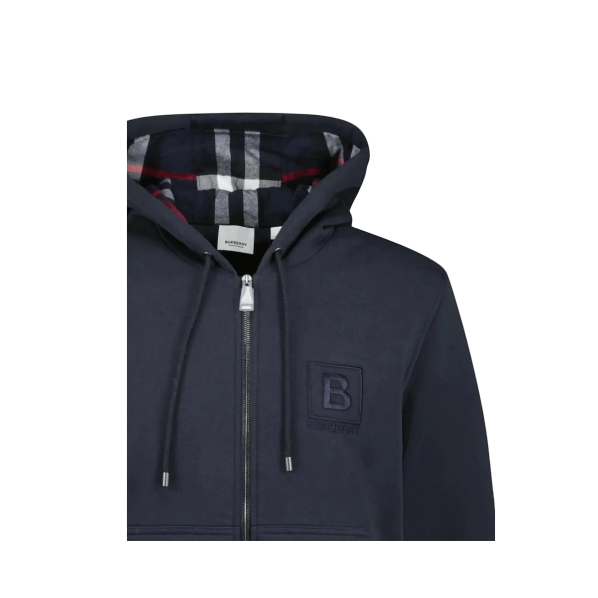 Sudadera con capucha y cremallera de algodón