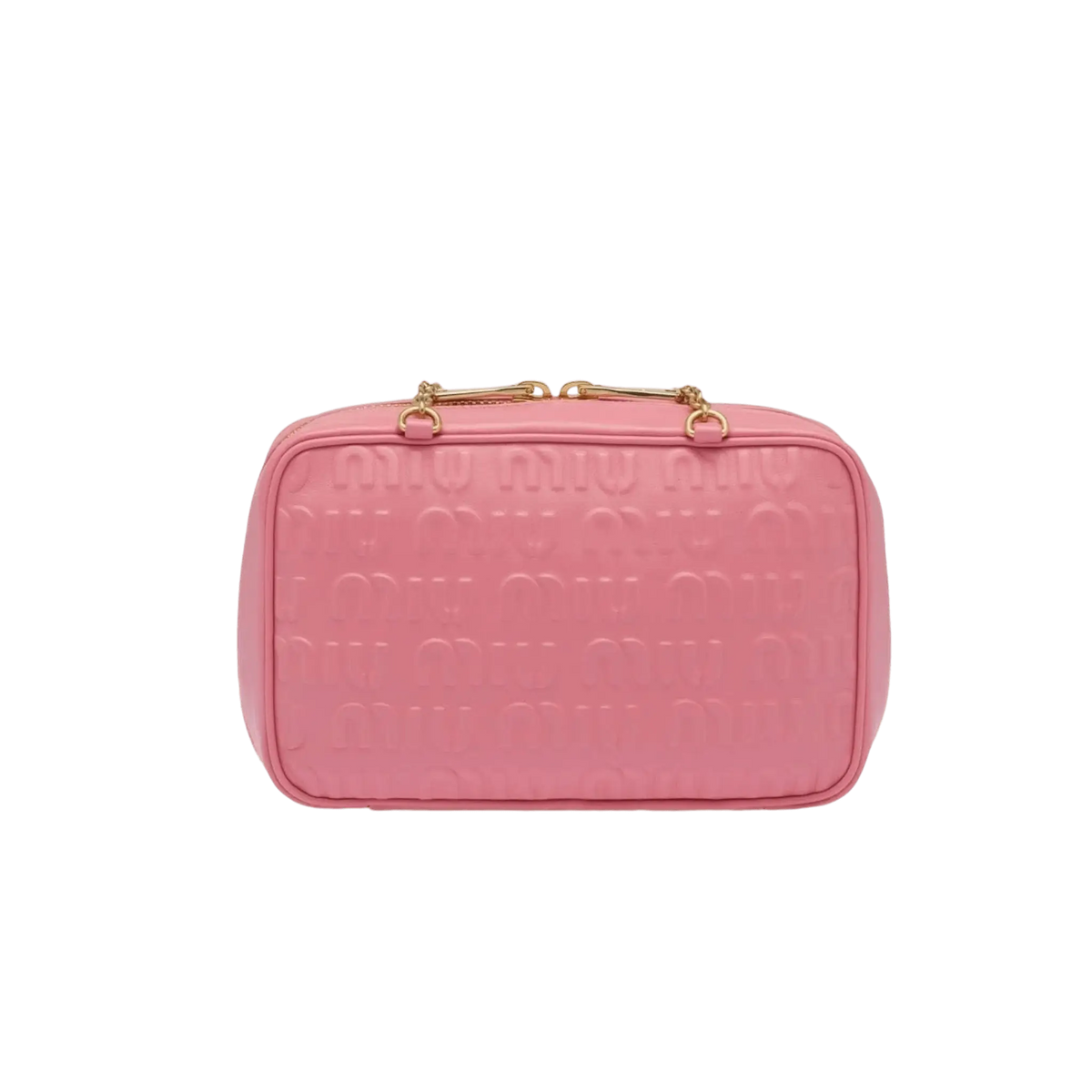 Logo Embossed Leather Shoulder Bag