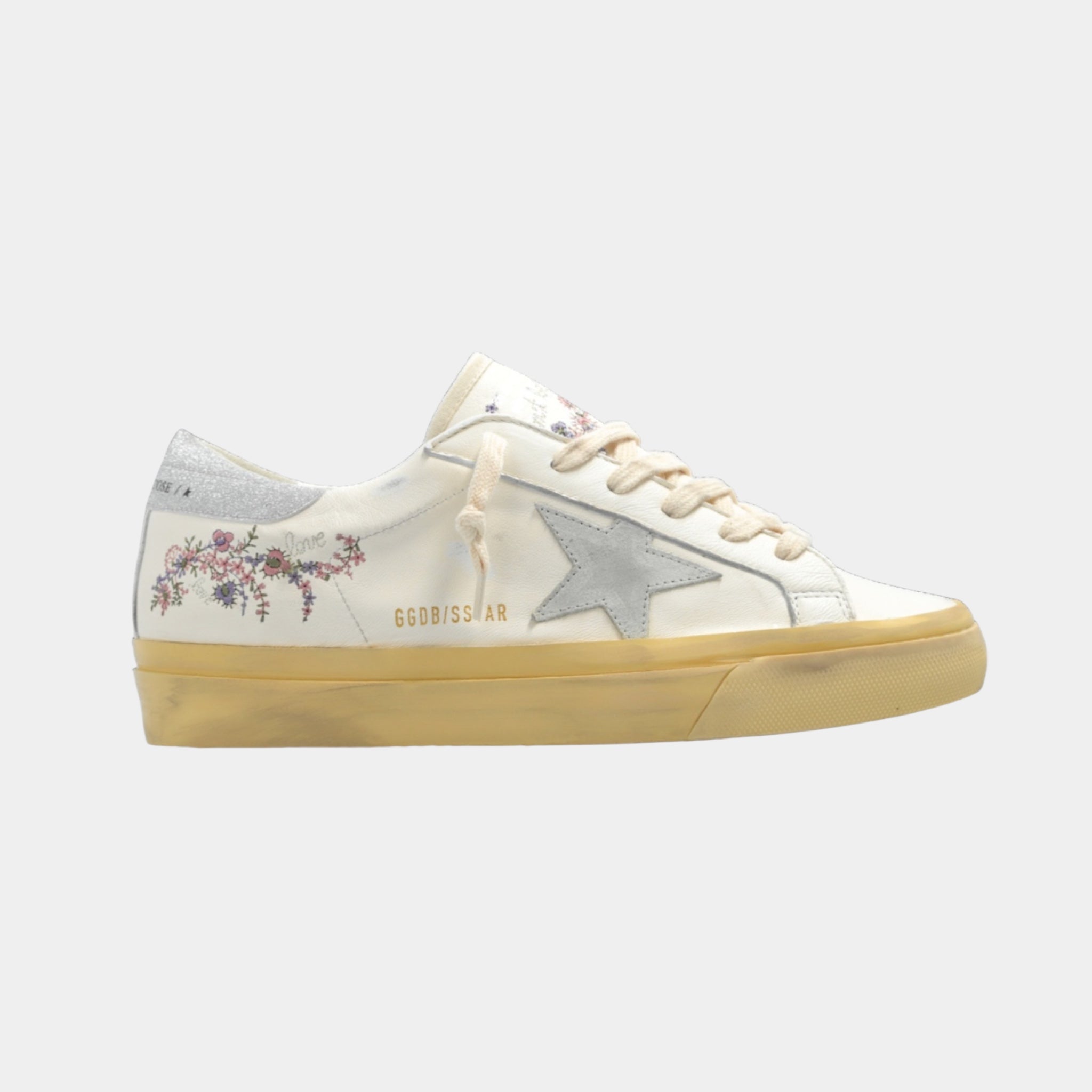 Super Star Floral Embroidery Sneakers