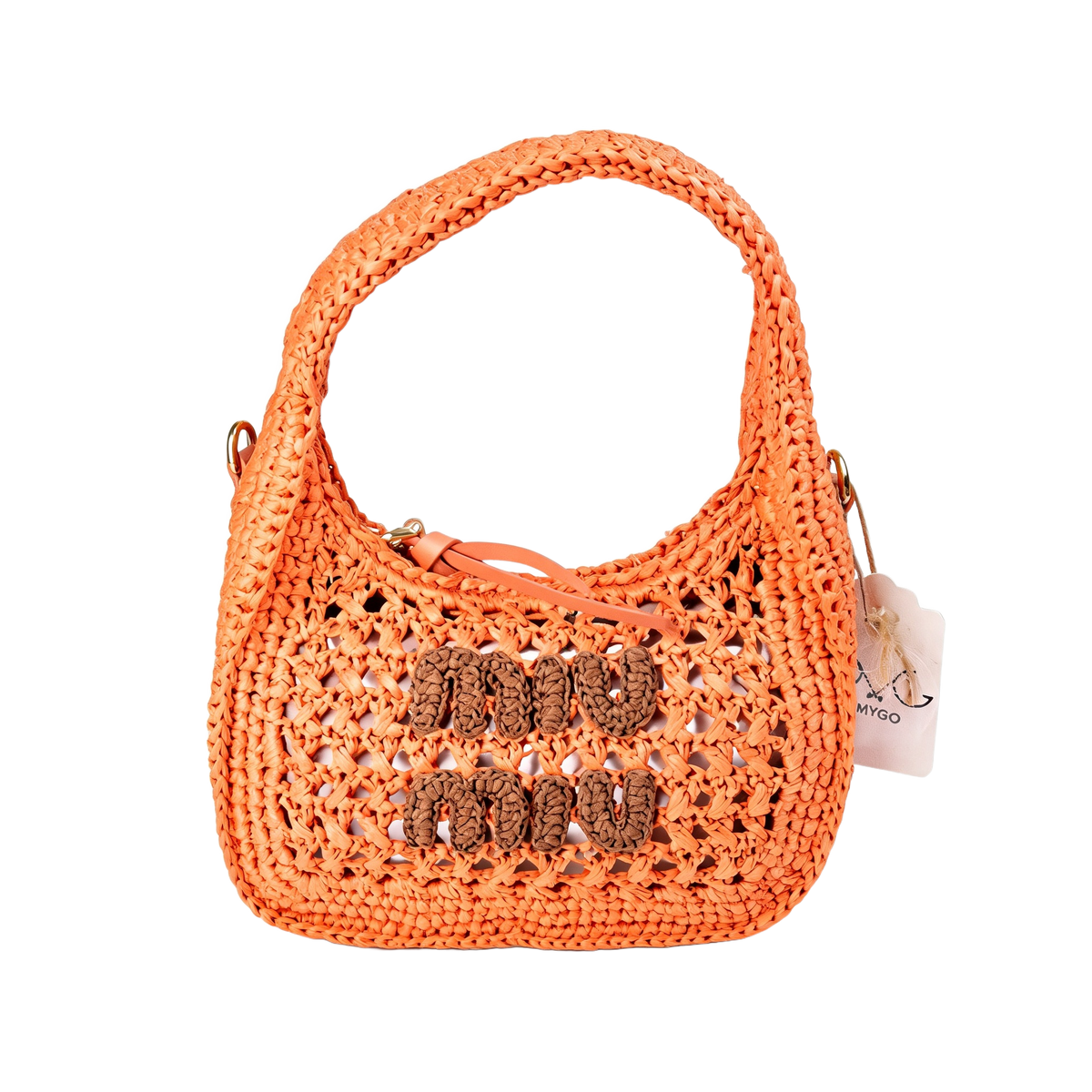 Wander Raffia Hobo Bag Miu Miu