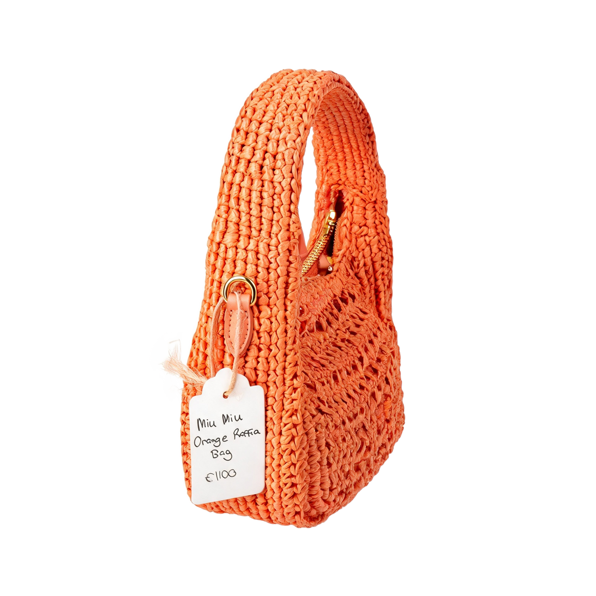 Wander Raffia Hobo Bag Miu Miu