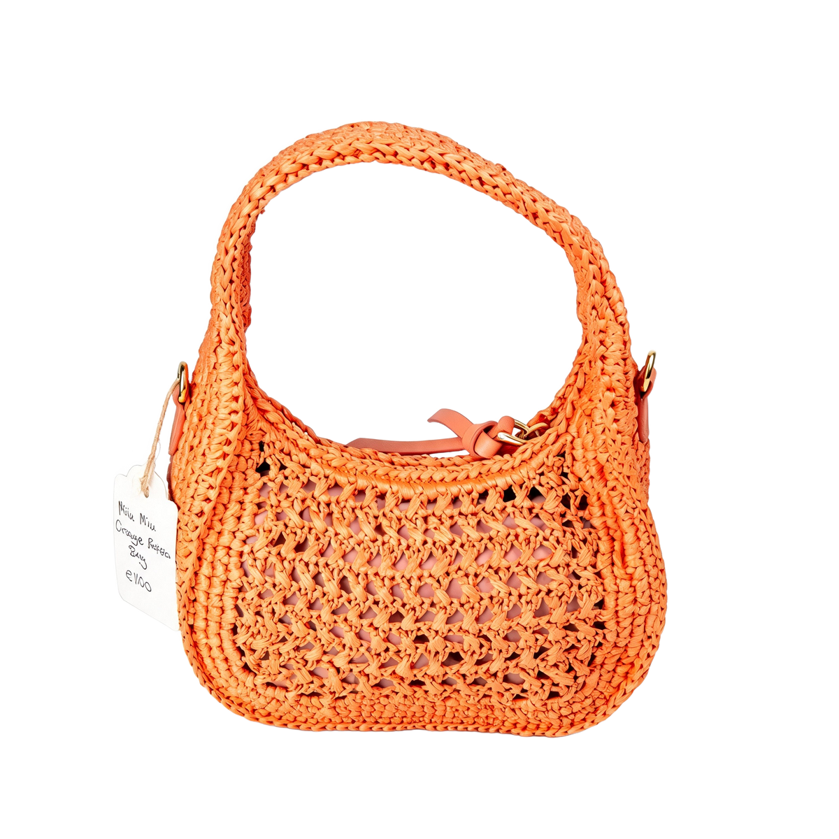 Wander Raffia Hobo Bag Miu Miu