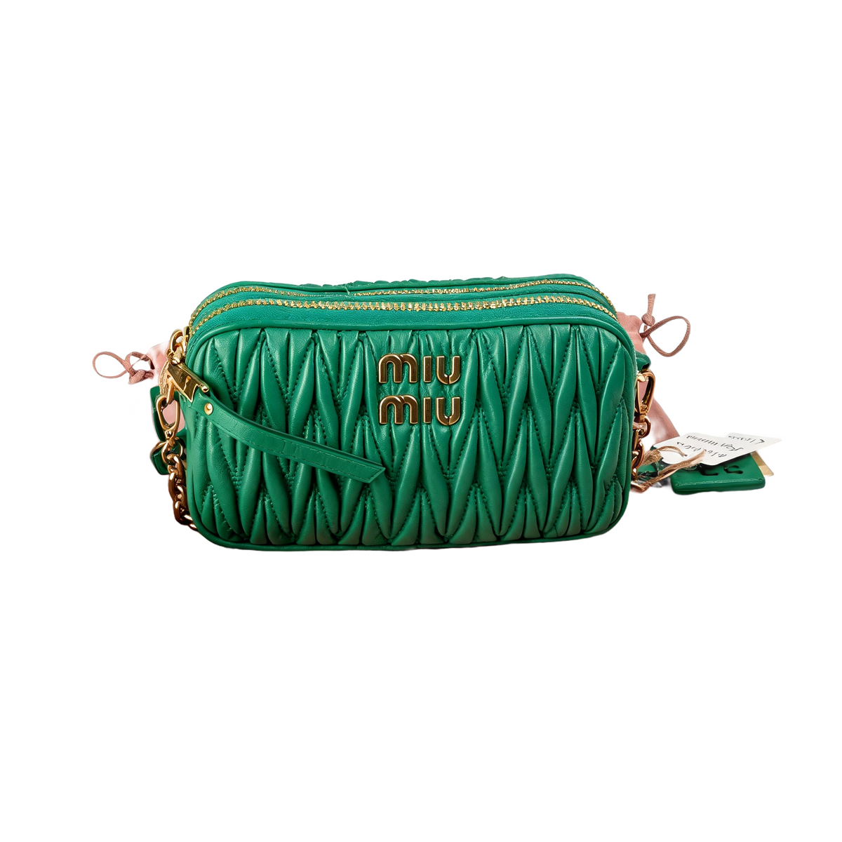 Miu Miu Leather Mini Bag green 1