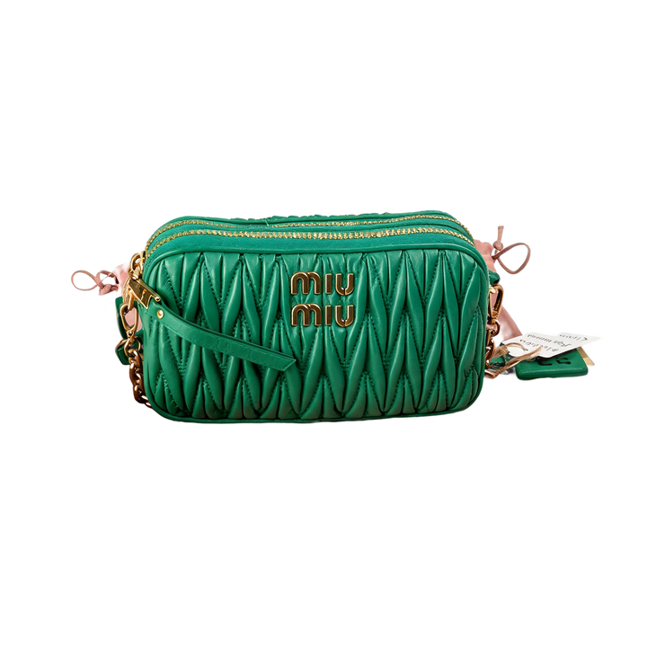 Miu Miu Leather Mini Bag green 1