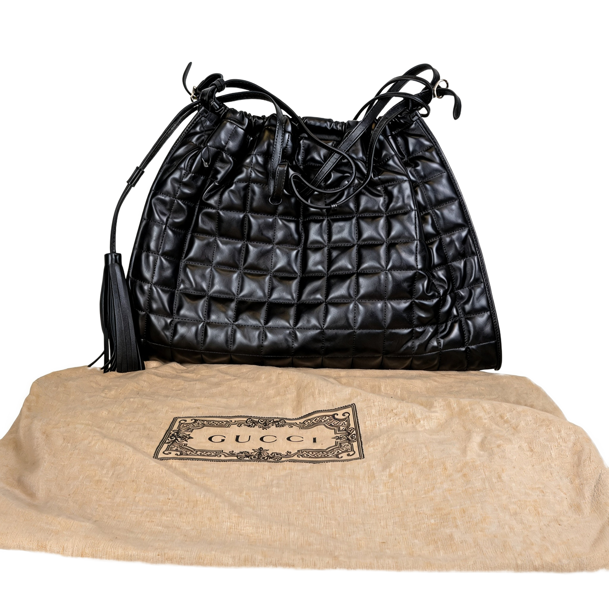 Gucci Quilted Drawstring Deco Tote 2