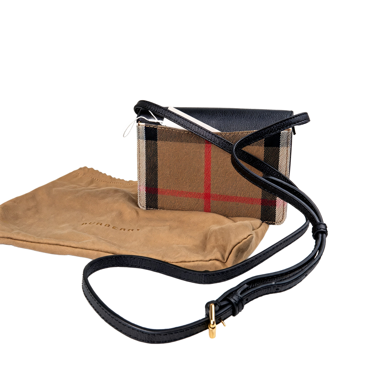 Burberry House Check Leather Crossbody 2