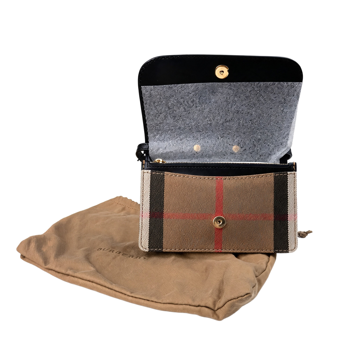 Burberry House Check Leather Crossbody 4