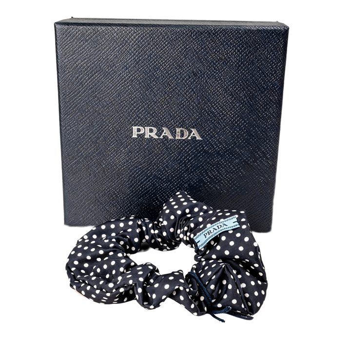 Prada Polka Dot Silk Scrunchie 1