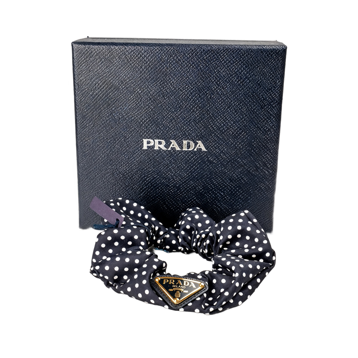 Prada Polka Dot Silk Scrunchie 2
