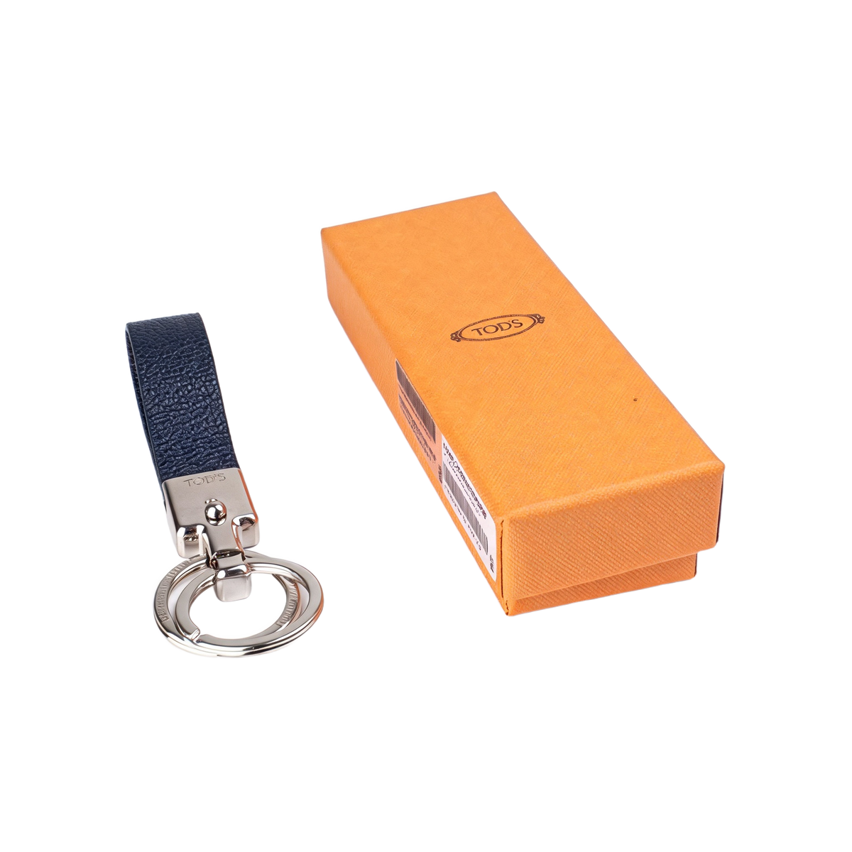 Tods Leather Key Ring navy 1