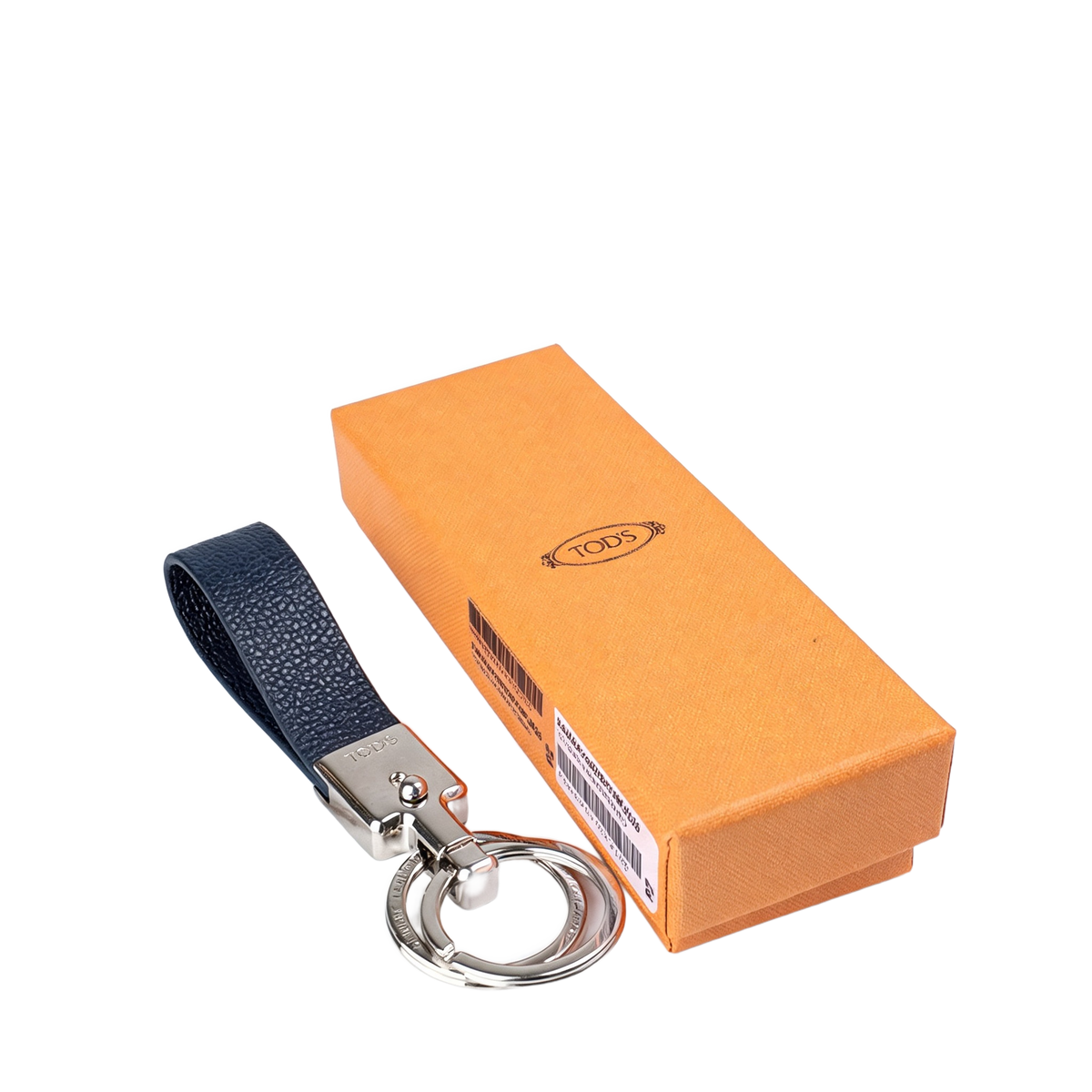 Tods Leather Key Ring navy 2