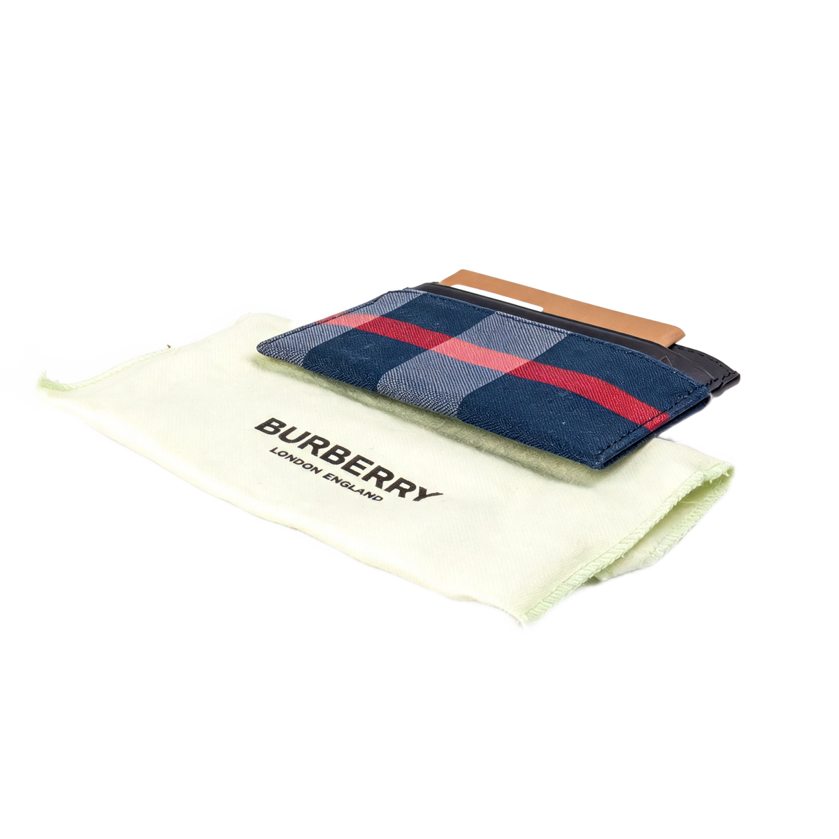 Burberry Check Canvas Card Holder navy 1
