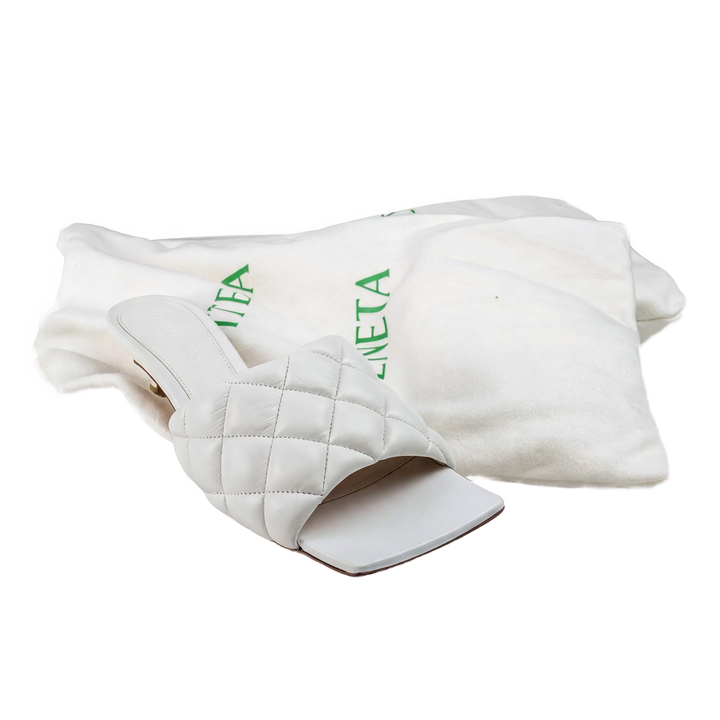 Bottega Veneta White Quilted Mule 1