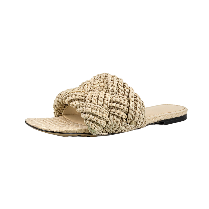 Bottega Veneta Raffia Crochet Slide 1
