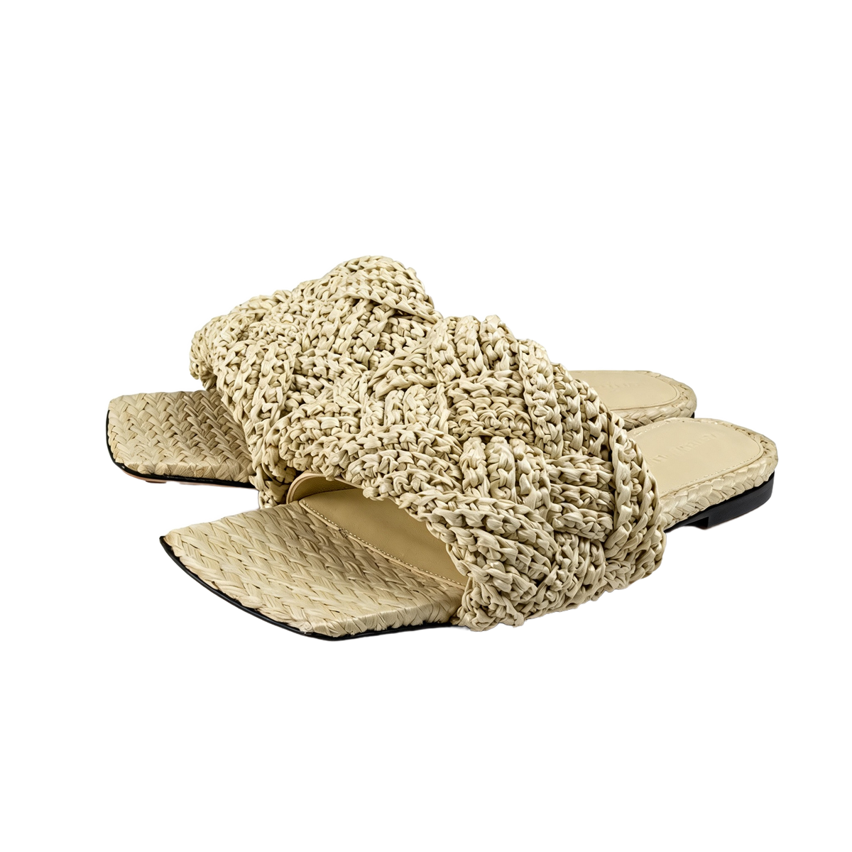 Bottega Veneta Raffia Crochet Slide 2