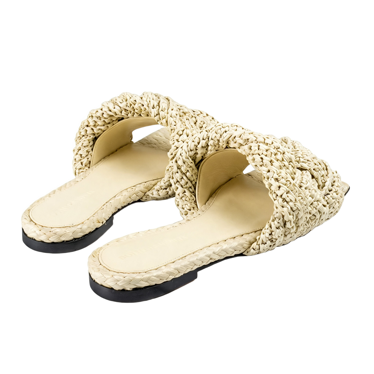 Bottega Veneta Raffia Crochet Slide 3