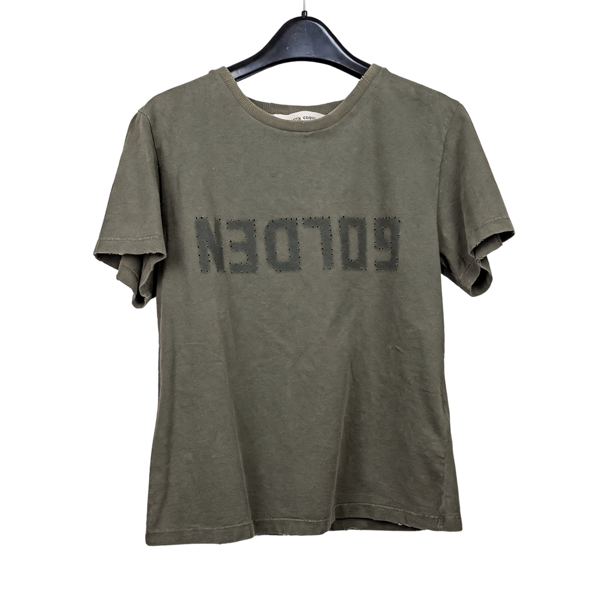 Golden Goose T-Shirt with Logo Dusty Olive