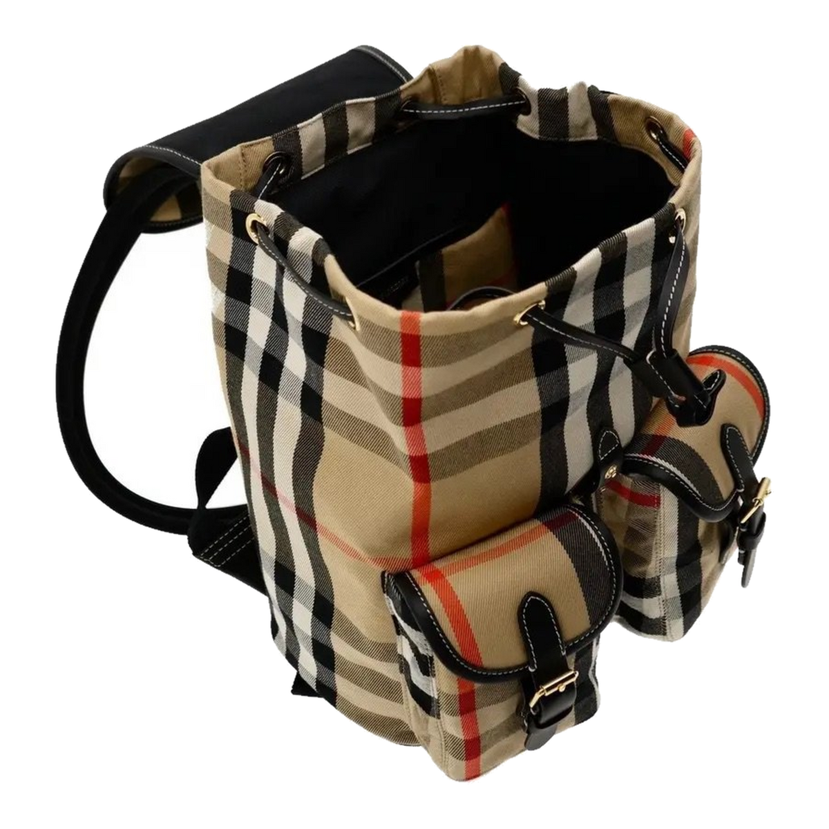 Burberry Check Canvas Backpack – side